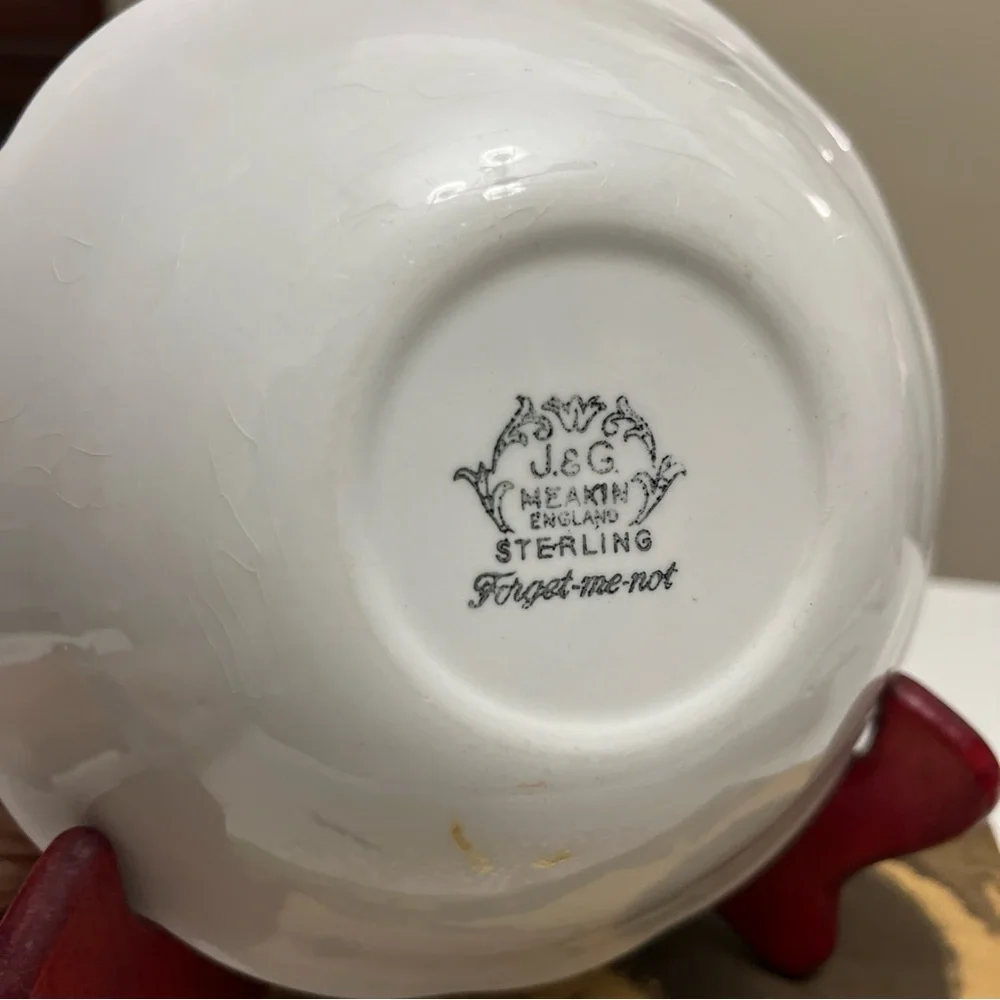 Vintage J&G Meakin “forget me‎ not” teacup saucer and bowl set
